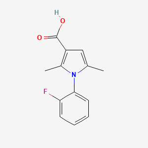 molecular formula C13H12FNO2 B2567029 1-(2-fluorophenyl)-2,5-dimethyl-1H-pyrrole-3-carboxylic acid CAS No. 923781-31-1