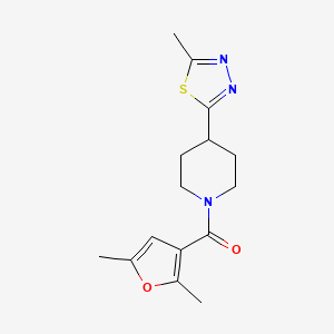 (2,5-Dimethylfuran-3-yl)(4-(5-methyl-1,3,4-thiadiazol-2-yl)piperidin-1-yl)methanone