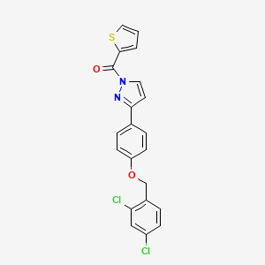 (3-{4-[(2,4-dichlorobenzyl)oxy]phenyl}-1H-pyrazol-1-yl)(2-thienyl)methanone