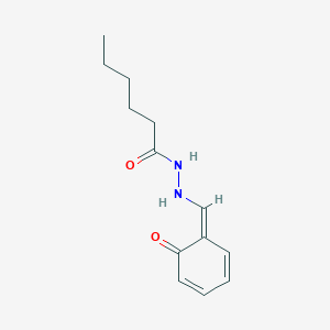 N'-[(Z)-(6-oxocyclohexa-2,4-dien-1-ylidene)methyl]hexanehydrazide