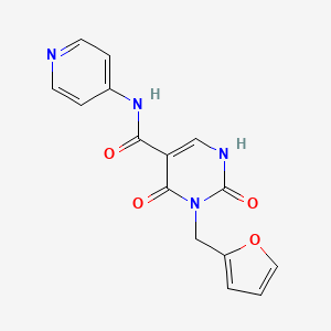 3-(furan-2-ylmethyl)-2,4-dioxo-N-(pyridin-4-yl)-1,2,3,4-tetrahydropyrimidine-5-carboxamide