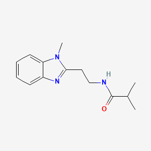 molecular formula C14H19N3O B2567070 2-methyl-N-[2-(1-methyl-1H-benzimidazol-2-yl)ethyl]propanamide CAS No. 700859-75-2