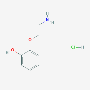 molecular formula C8H12ClNO2 B2567072 2-(2-Aminoethoxy)phenol;hydrochloride CAS No. 2241141-12-6