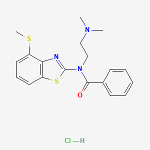 molecular formula C19H22ClN3OS2 B2567074 N-(2-(dimethylamino)ethyl)-N-(4-(methylthio)benzo[d]thiazol-2-yl)benzamide hydrochloride CAS No. 1331313-95-1