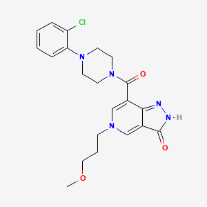 7-(4-(2-chlorophenyl)piperazine-1-carbonyl)-5-(3-methoxypropyl)-2H-pyrazolo[4,3-c]pyridin-3(5H)-one