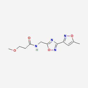 3-methoxy-N-((3-(5-methylisoxazol-3-yl)-1,2,4-oxadiazol-5-yl)methyl)propanamide