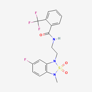 N-(2-(6-fluoro-3-methyl-2,2-dioxidobenzo[c][1,2,5]thiadiazol-1(3H)-yl)ethyl)-2-(trifluoromethyl)benzamide
