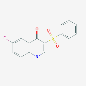 3-(Benzenesulfonyl)-6-fluoro-1-methyl-1,4-dihydroquinolin-4-one