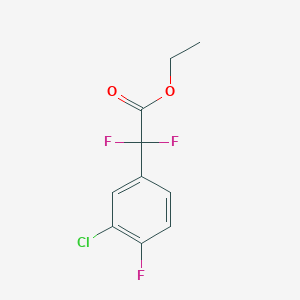 molecular formula C10H8ClF3O2 B2567094 Ethyl 2-(3-chloro-4-fluorophenyl)-2,2-difluoroacetate CAS No. 1027514-18-6