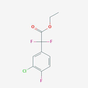 molecular formula C10H8ClF3O2 B2567094 2-(3-氯-4-氟苯基)-2,2-二氟乙酸乙酯 CAS No. 1027514-18-6