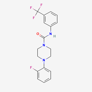 molecular formula C18H17F4N3O B2567095 4-(2-fluorophenyl)-N-[3-(trifluoromethyl)phenyl]piperazine-1-carboxamide CAS No. 401578-03-8
