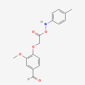 molecular formula C17H17NO5 B2567113 3-Methoxy-4-(2-{[(4-methylphenyl)amino]oxy}-2-oxoethoxy)benzaldehyde CAS No. 881586-68-1