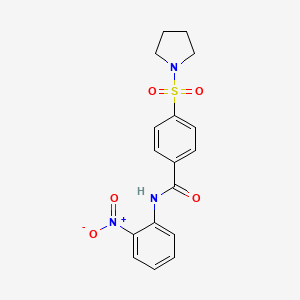 N-(2-nitrophenyl)-4-(pyrrolidin-1-ylsulfonyl)benzamide