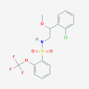 molecular formula C16H15ClF3NO4S B2567123 N-(2-(2-氯苯基)-2-甲氧基乙基)-2-(三氟甲氧基)苯磺酰胺 CAS No. 1798515-95-3