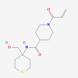 N-[4-(Hydroxymethyl)thian-4-yl]-1-prop-2-enoylpiperidine-4-carboxamide