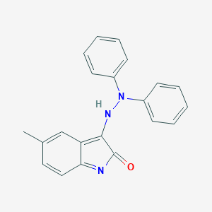 molecular formula C21H17N3O B256713 3-(2,2-diphenylhydrazinyl)-5-methylindol-2-one 