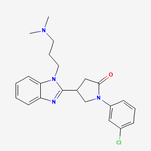 1-(3-chlorophenyl)-4-{1-[3-(dimethylamino)propyl]-1H-benzimidazol-2-yl}pyrrolidin-2-one