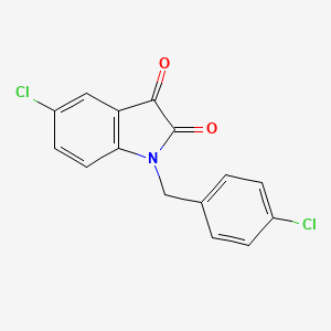 molecular formula C15H9Cl2NO2 B2567142 5-chloro-1-(4-chlorobenzyl)-1H-indole-2,3-dione 