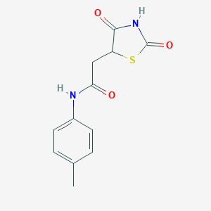 molecular formula C12H12N2O3S B256715 2-(2,4-dioxo-1,3-thiazolidin-5-yl)-N-(4-methylphenyl)acetamide 