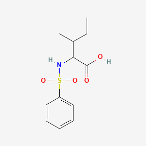 molecular formula C12H17NO4S B2567161 2-Benzenesulfonamido-3-methylpentanoic acid CAS No. 168974-60-5