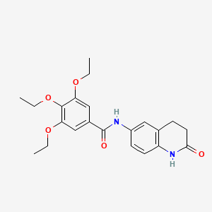 molecular formula C22H26N2O5 B2567178 3,4,5-triethoxy-N-(2-oxo-1,2,3,4-tetrahydroquinolin-6-yl)benzamide CAS No. 922054-81-7