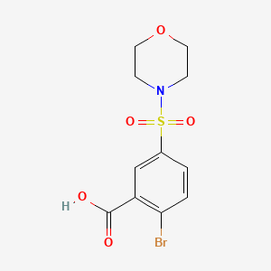 molecular formula C11H12BrNO5S B2567187 2-溴-5-(吗啉-4-磺酰基)苯甲酸 CAS No. 301156-86-5