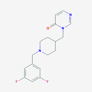 3-({1-[(3,5-Difluorophenyl)methyl]piperidin-4-yl}methyl)-3,4-dihydropyrimidin-4-one