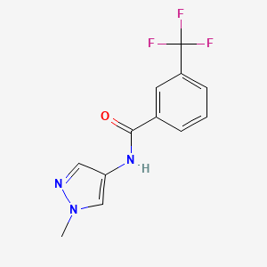 molecular formula C12H10F3N3O B2567189 N-(1-Methylpyrazol-4-yl)-3-(trifluoromethyl)benzamide CAS No. 2309575-32-2