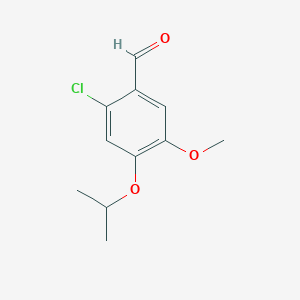 molecular formula C11H13ClO3 B2567192 2-Chloro-4-isopropoxy-5-methoxybenzaldehyde CAS No. 94169-57-0