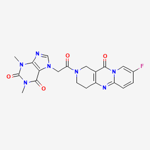 7-(2-(8-fluoro-11-oxo-3,4-dihydro-1H-dipyrido[1,2-a:4',3'-d]pyrimidin-2(11H)-yl)-2-oxoethyl)-1,3-dimethyl-1H-purine-2,6(3H,7H)-dione