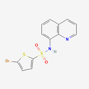 molecular formula C13H9BrN2O2S2 B2567206 5-bromo-N-quinolin-8-ylthiophene-2-sulfonamide CAS No. 620103-87-9