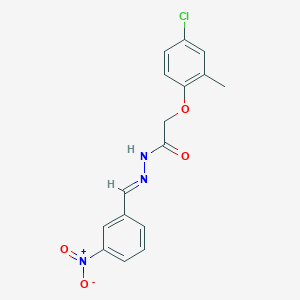 molecular formula C16H14ClN3O4 B256721 2-(4-chloro-2-methylphenoxy)-N'-(3-nitrobenzylidene)acetohydrazide 