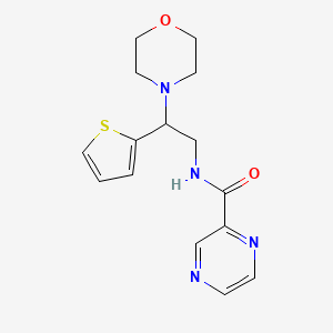 N-[2-(morpholin-4-yl)-2-(thiophen-2-yl)ethyl]pyrazine-2-carboxamide