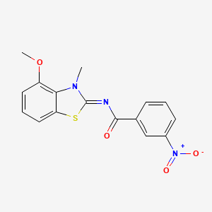 N-(4-methoxy-3-methyl-1,3-benzothiazol-2-ylidene)-3-nitrobenzamide