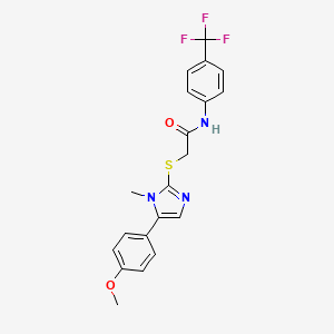 2-((5-(4-methoxyphenyl)-1-methyl-1H-imidazol-2-yl)thio)-N-(4-(trifluoromethyl)phenyl)acetamide