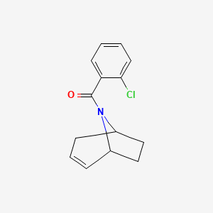 molecular formula C14H14ClNO B2567234 (1R,5S)-8-azabicyclo[3.2.1]oct-2-en-8-yl(2-chlorophenyl)methanone CAS No. 1705717-87-8