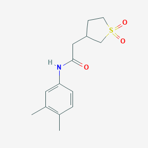 molecular formula C14H19NO3S B256724 N-(3,4-dimethylphenyl)-2-(1,1-dioxothiolan-3-yl)acetamide 