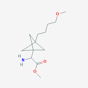 molecular formula C13H23NO3 B2567241 Methyl 2-amino-2-[3-(4-methoxybutyl)-1-bicyclo[1.1.1]pentanyl]acetate CAS No. 2287268-21-5