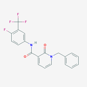 1-benzyl-N-[4-fluoro-3-(trifluoromethyl)phenyl]-2-oxopyridine-3-carboxamide