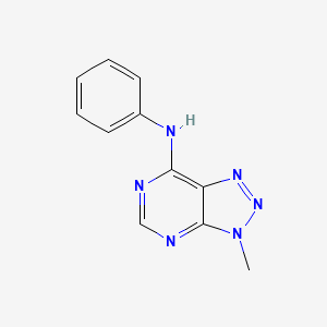 molecular formula C11H10N6 B2567246 3-methyl-N-phenyl-3H-[1,2,3]triazolo[4,5-d]pyrimidin-7-amine CAS No. 73300-22-8