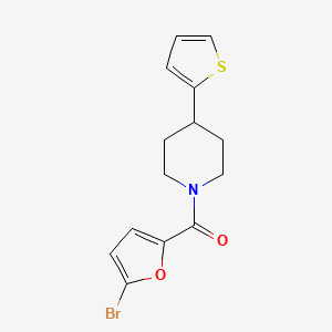(5-Bromofuran-2-yl)(4-(thiophen-2-yl)piperidin-1-yl)methanone