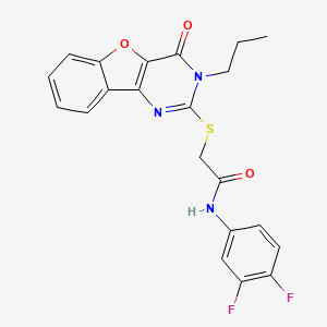 N-(3,4-difluorophenyl)-2-[(4-oxo-3-propyl-3,4-dihydro[1]benzofuro[3,2-d]pyrimidin-2-yl)sulfanyl]acetamide