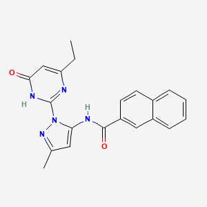N-(1-(4-ethyl-6-oxo-1,6-dihydropyrimidin-2-yl)-3-methyl-1H-pyrazol-5-yl)-2-naphthamide