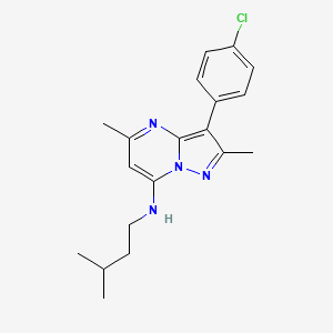 3-(4-chlorophenyl)-2,5-dimethyl-N-(3-methylbutyl)pyrazolo[1,5-a]pyrimidin-7-amine