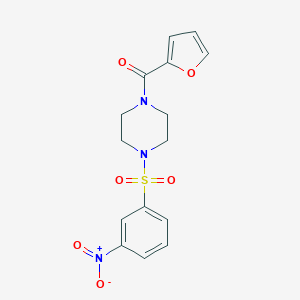 molecular formula C15H15N3O6S B256727 1-(2-Furoyl)-4-[(3-nitrophenyl)sulfonyl]piperazine 