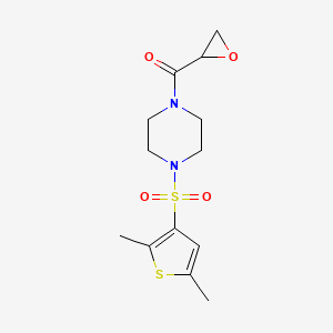 [4-(2,5-Dimethylthiophen-3-yl)sulfonylpiperazin-1-yl]-(oxiran-2-yl)methanone