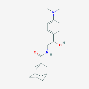 molecular formula C21H30N2O2 B2567306 N-{2-[4-(ジメチルアミノ)フェニル]-2-ヒドロキシエチル}アダマンタン-1-カルボキサミド CAS No. 1421458-06-1