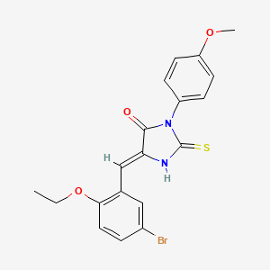 (5Z)-5-[(5-bromo-2-ethoxyphenyl)methylidene]-3-(4-methoxyphenyl)-2-sulfanylideneimidazolidin-4-one