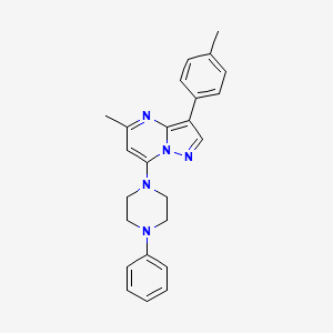 1-[5-METHYL-3-(4-METHYLPHENYL)PYRAZOLO[1,5-A]PYRIMIDIN-7-YL]-4-PHENYLPIPERAZINE