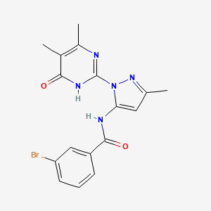 3-bromo-N-(1-(4,5-dimethyl-6-oxo-1,6-dihydropyrimidin-2-yl)-3-methyl-1H-pyrazol-5-yl)benzamide